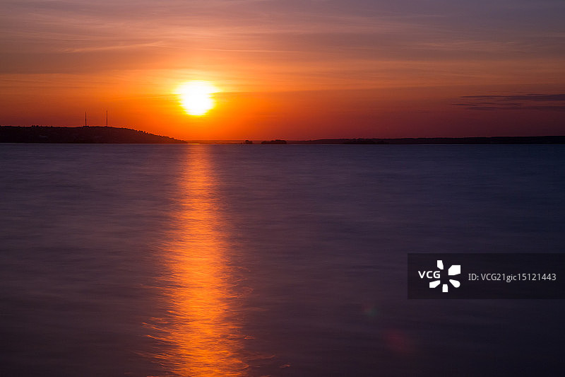 伏尔加河日落图片素材