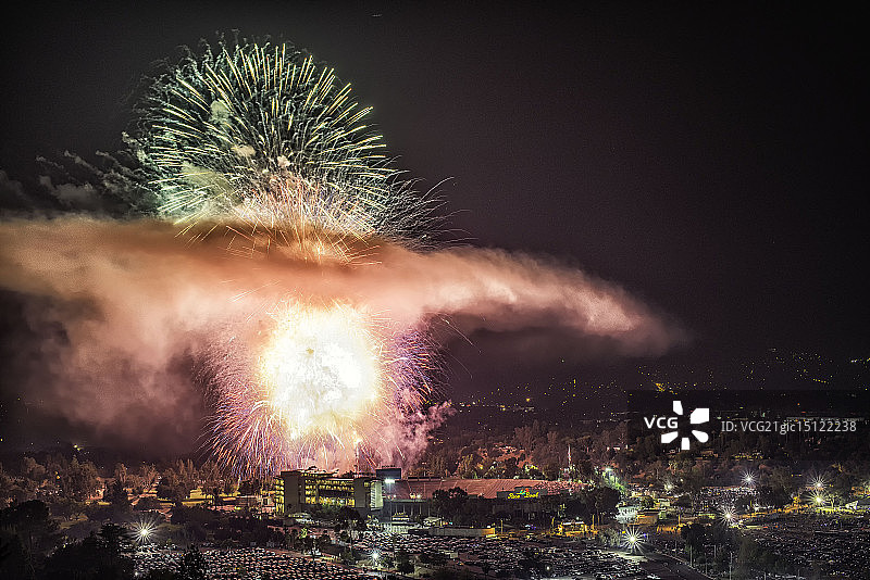 玫瑰碗烟花表演图片素材