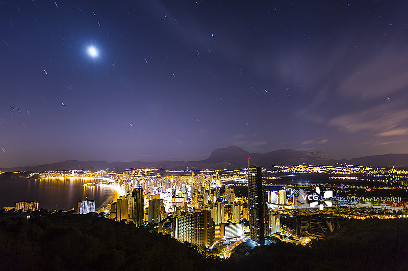 贝尼多姆夜景图片素材