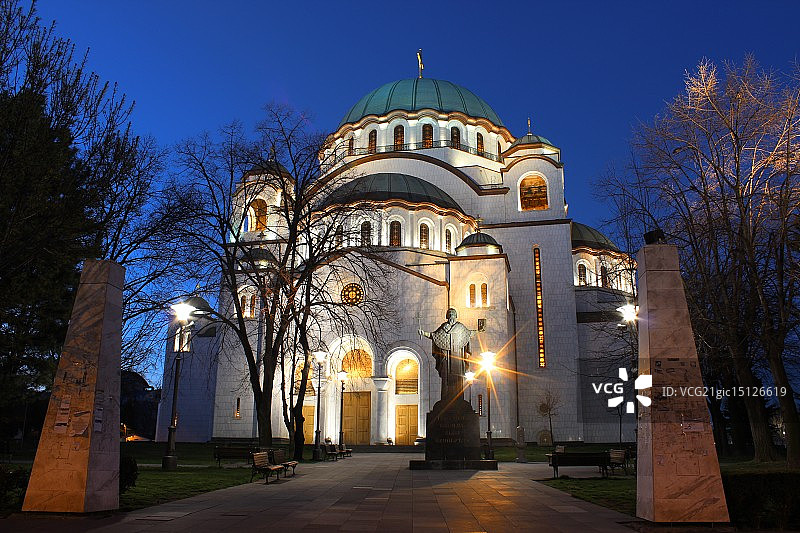 塞尔维亚贝尔格莱德圣萨瓦教堂图片素材