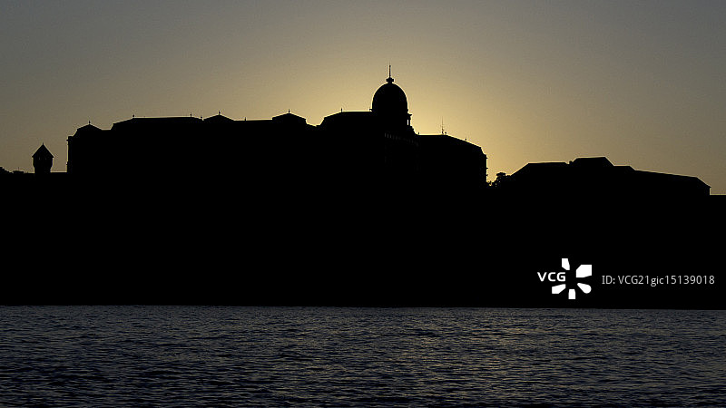 布达城堡日落图片素材