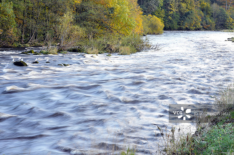 博尔顿修道院的河流图片素材