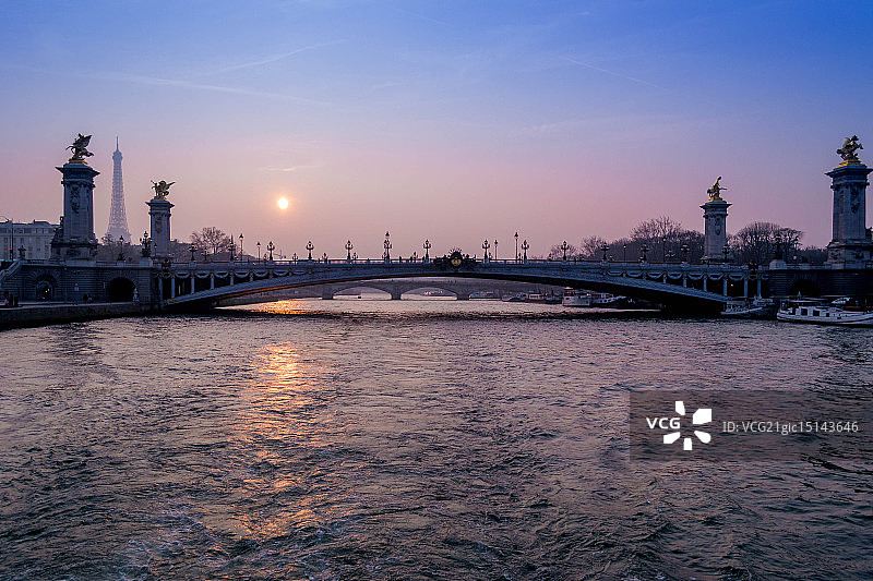 巴黎艺术桥图片素材