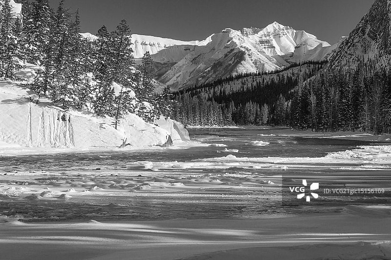 弓河冬景图片素材