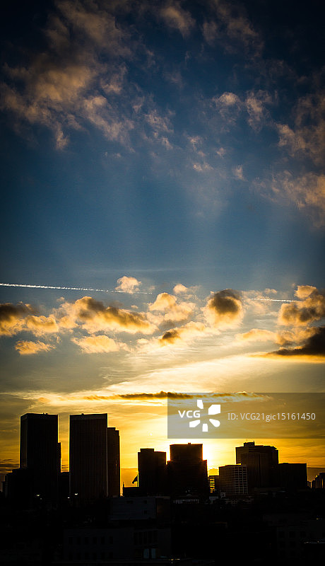 比佛利山日落图片素材