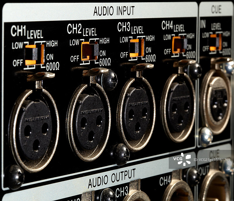 XLR输入接口图片素材