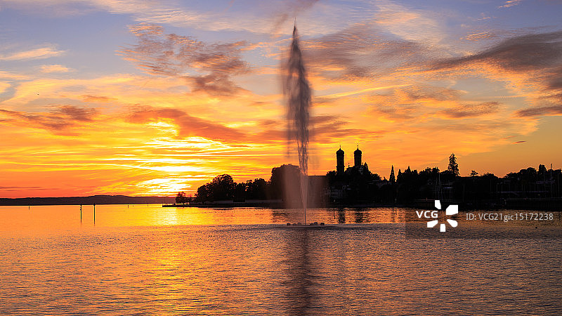 康斯坦茨湖喷泉图片素材