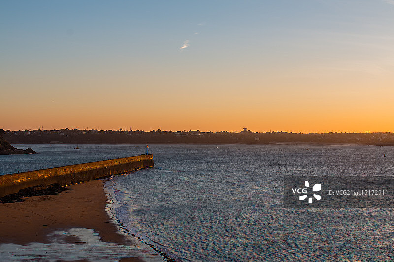 圣马洛日落图片素材