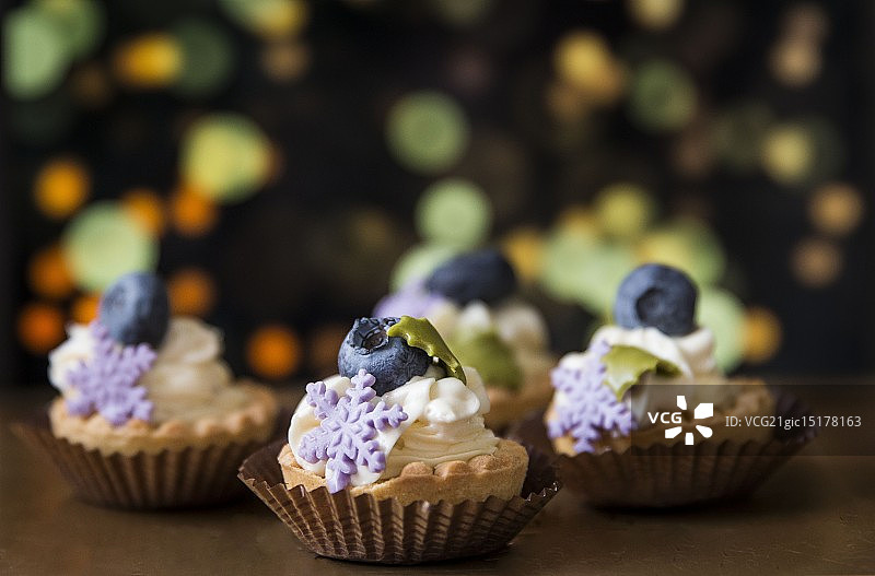 马斯卡彭蓝莓挞图片素材