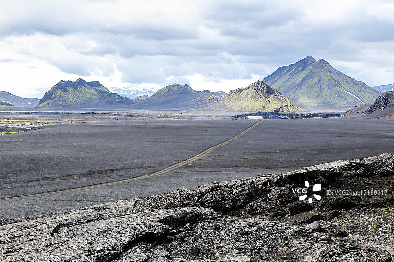 冰岛沙漠与火山图片素材
