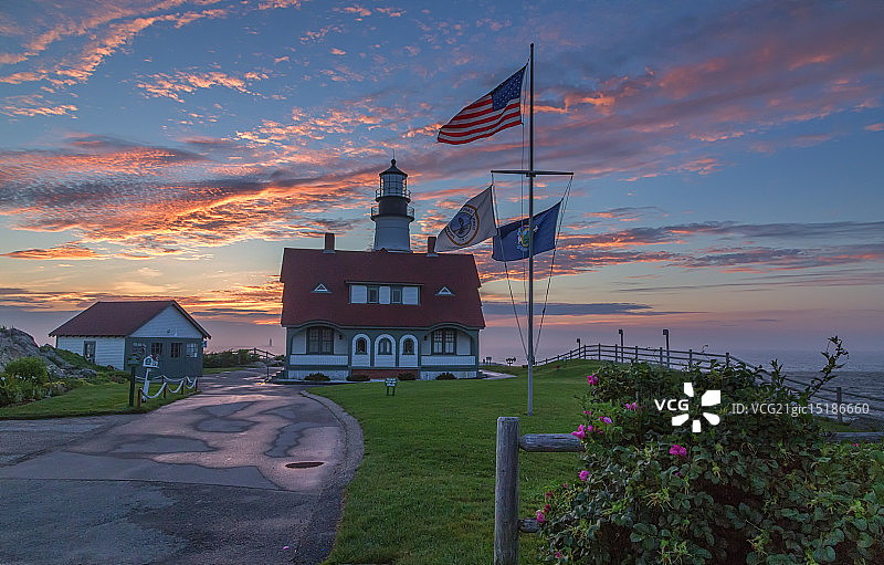 夏季的波特兰岬灯塔图片素材