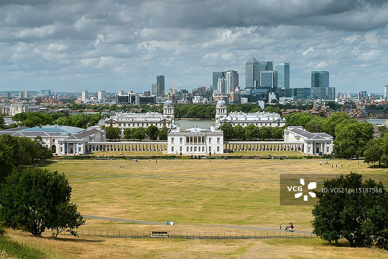 格林威治和金丝雀码头图片素材