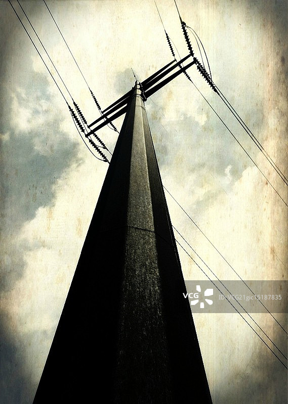 高空电线图片素材