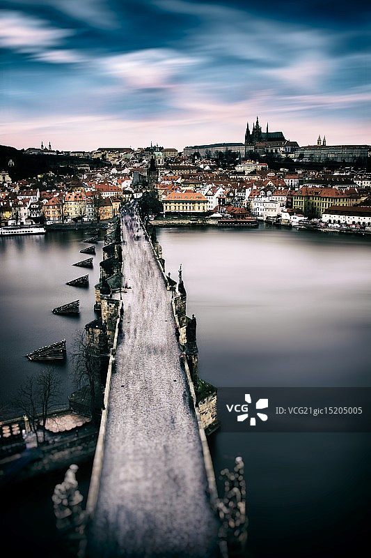 查理大桥和布拉格城堡图片素材