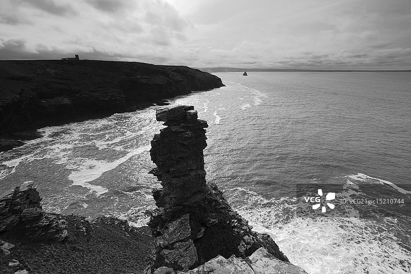 廷塔agel附近的艾萨克港湾图片素材