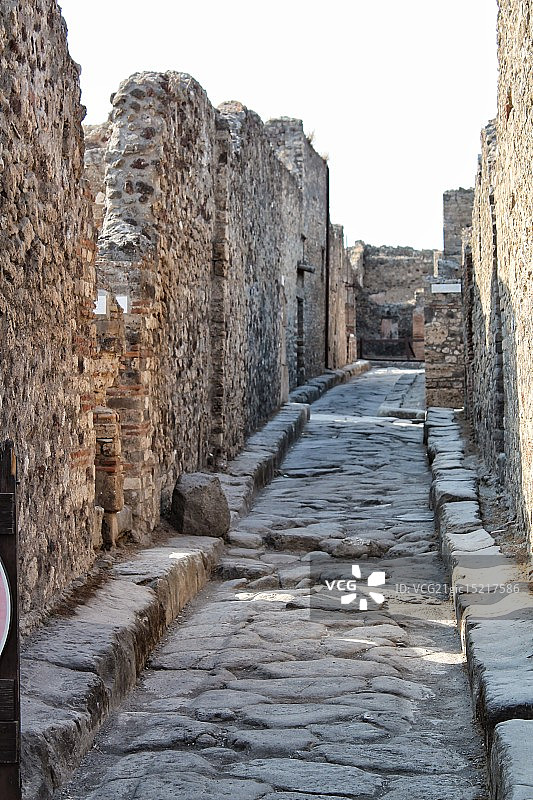 庞贝古城街道图片素材