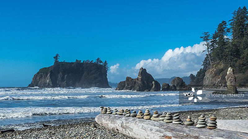 奥林匹克国家公园中的红宝石海滩图片素材