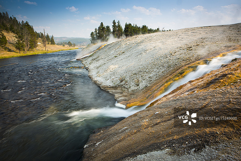 中途间歇泉盆地图片素材