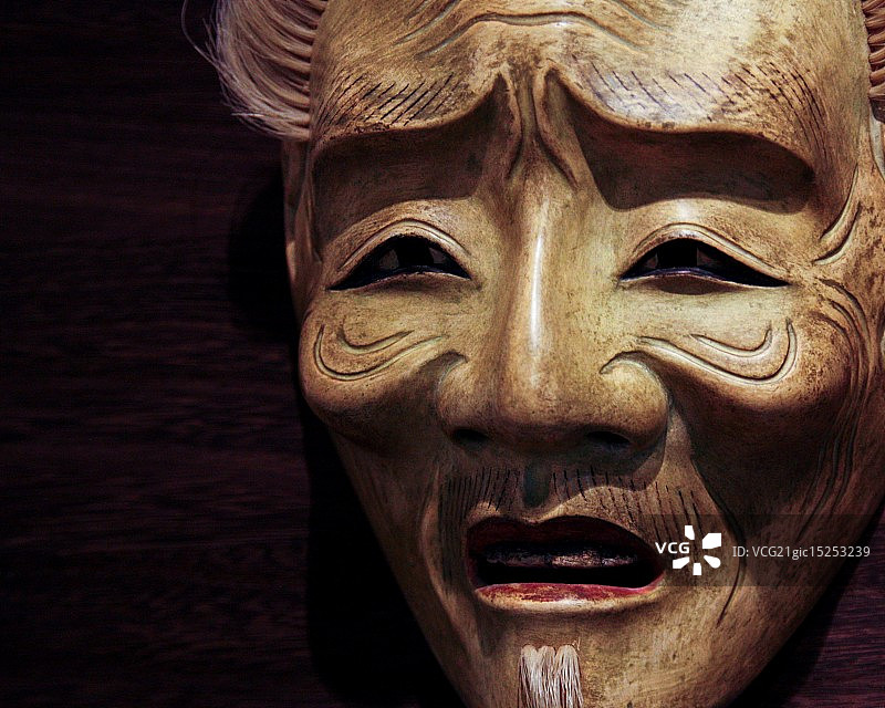 能剧面具：老人图片素材