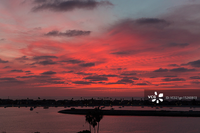 使命湾日落图片素材