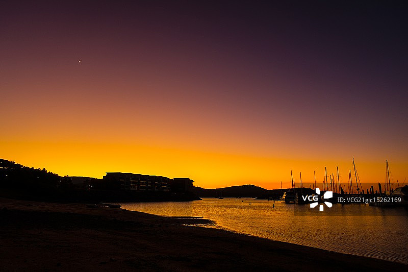 艾尔利海滩日落图片素材