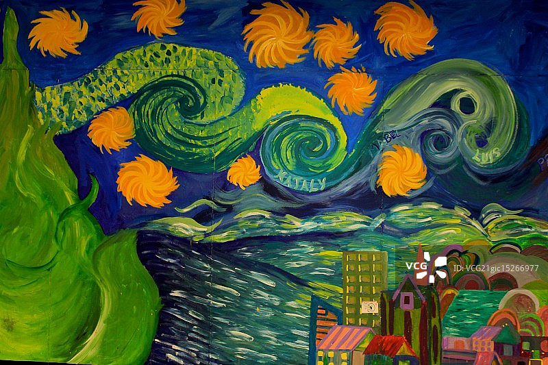 高中壁画图片素材