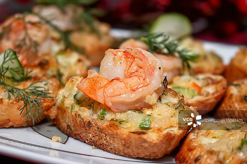 鲜虾热三明治图片素材