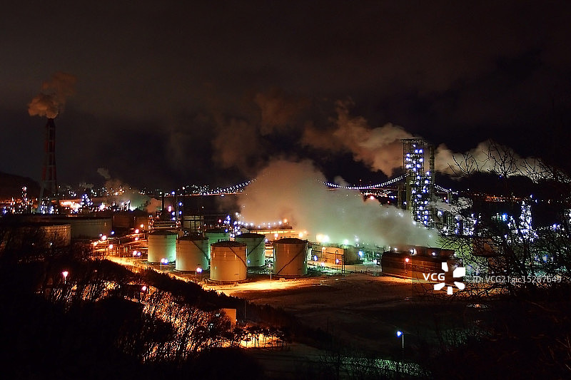 室兰的炼油厂图片素材
