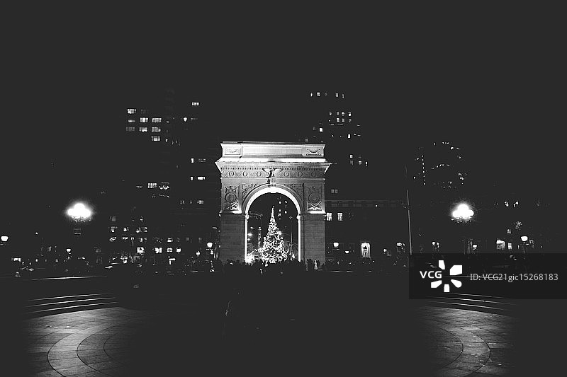 节日期间的华盛顿广场图片素材