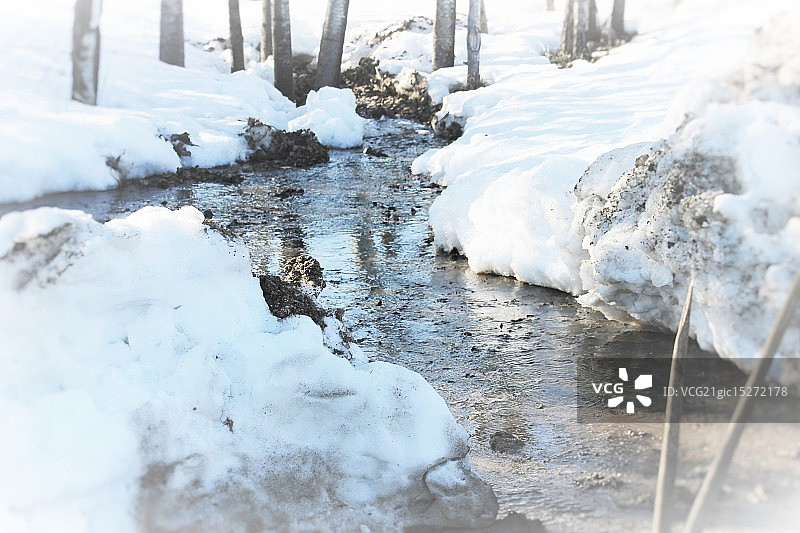 春季融化图片素材