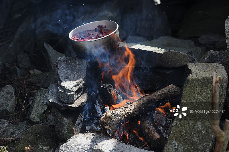 兰德伯格的篝火图片素材