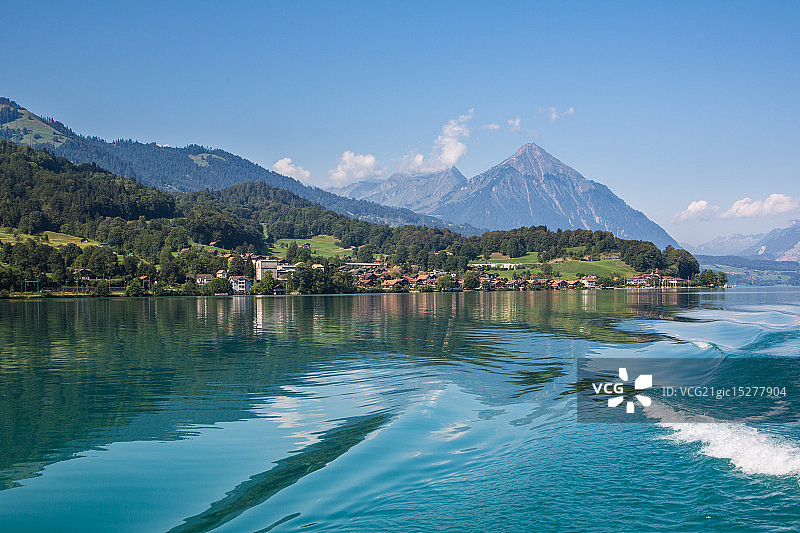 图恩湖的尼森山图片素材