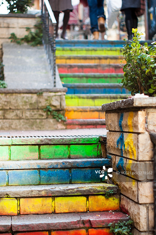 彩虹阶梯图片素材