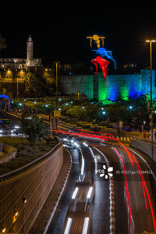 耶路撒冷灯光节图片素材