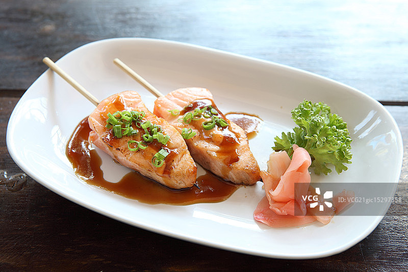 照烧三文鱼图片素材