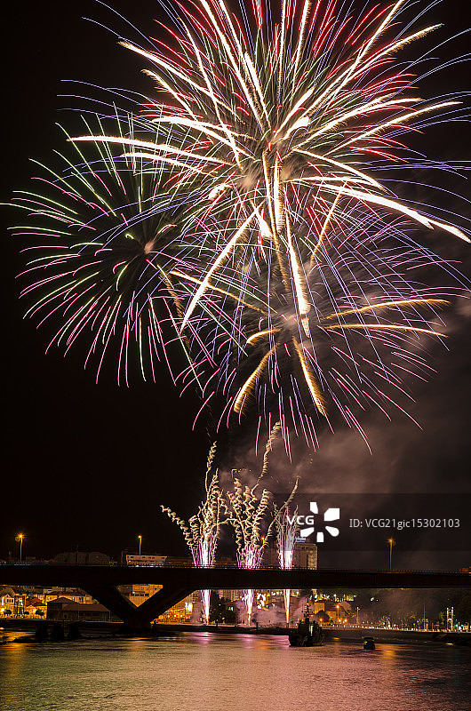 蓬特韦德拉的烟花图片素材