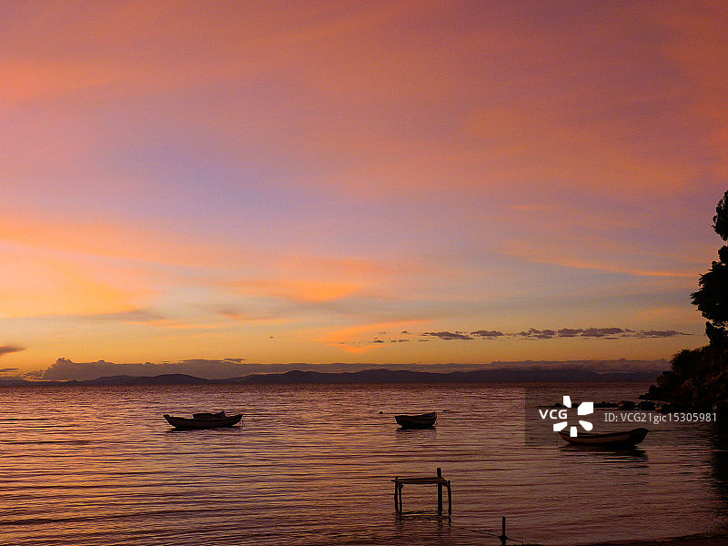 太阳岛日落图片素材