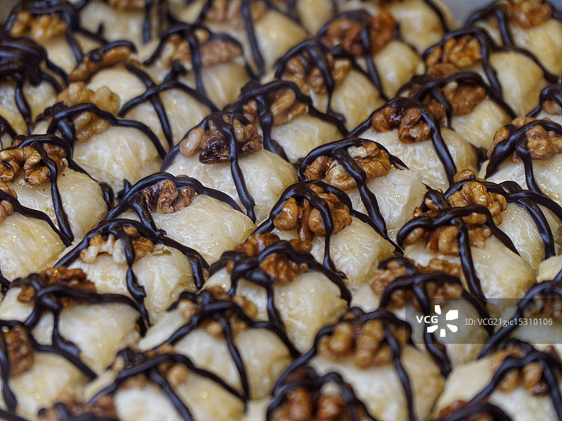 伊斯坦布尔巴扎的土耳其甜点图片素材