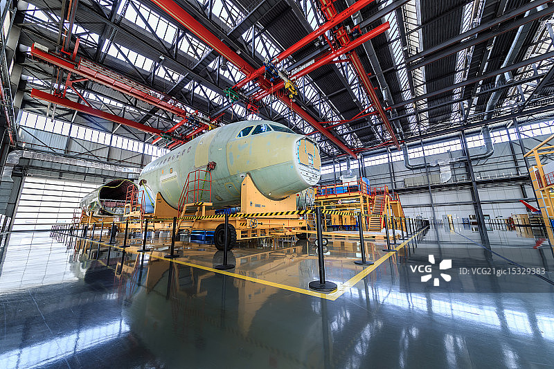 现代化的飞机制造厂图片素材