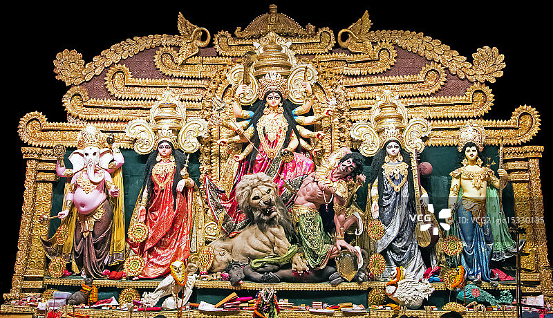 杜尔迦母亲（印度女神）图片素材