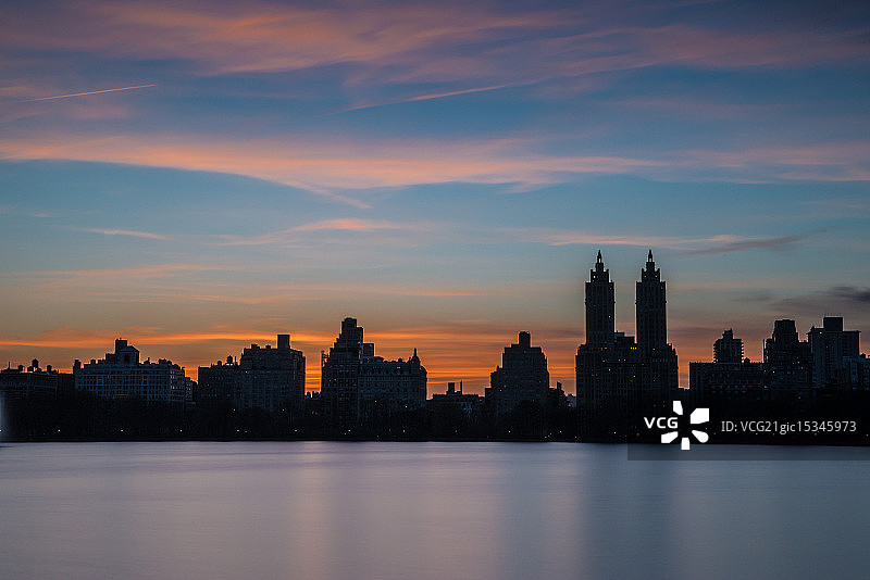 中央公园水库风光图片素材