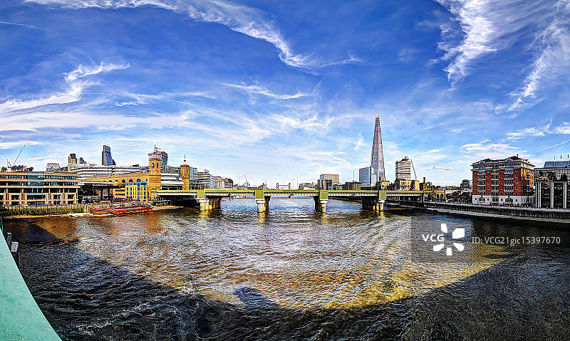 从伦敦南华克桥看到的景色图片素材