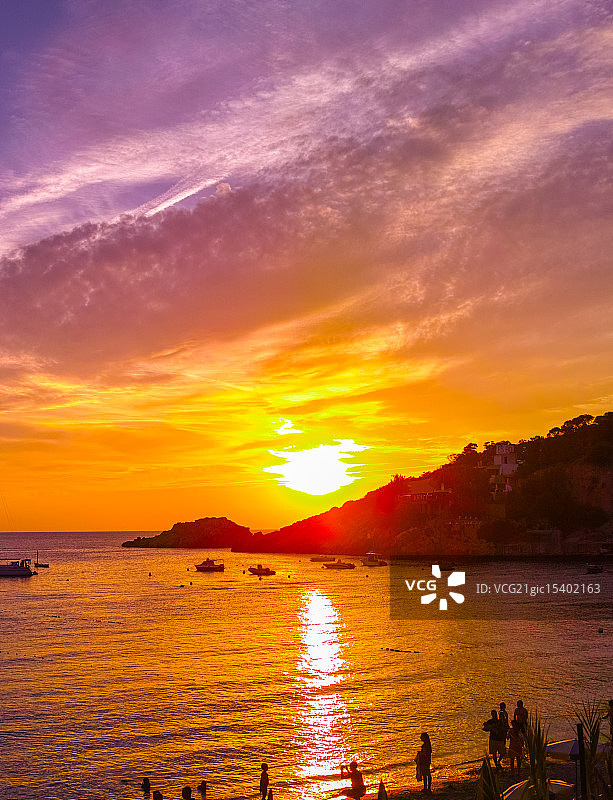 伊维萨岛日落图片素材