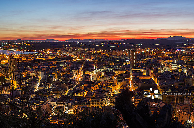 阿利坎特日落图片素材