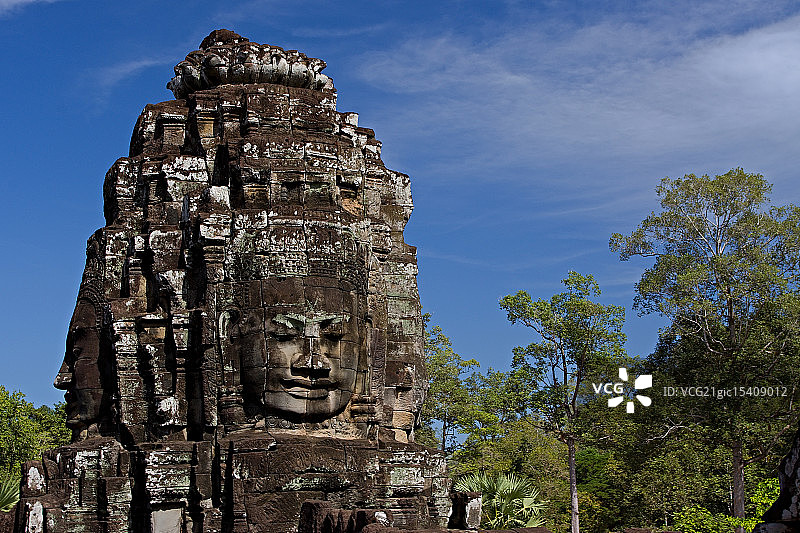 巴戎寺的石头面孔图片素材