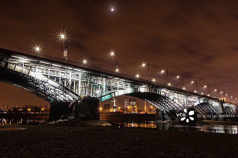 华沙波尼亚托夫斯基桥图片素材