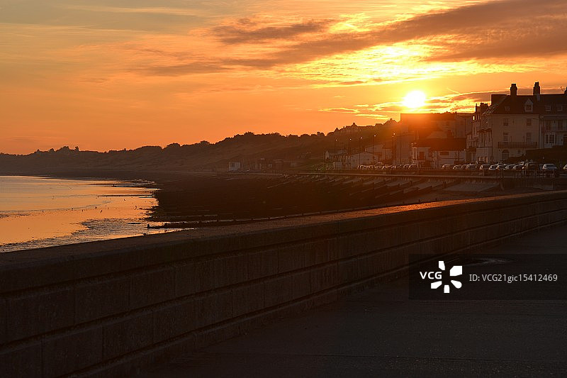 赫恩湾日出图片素材