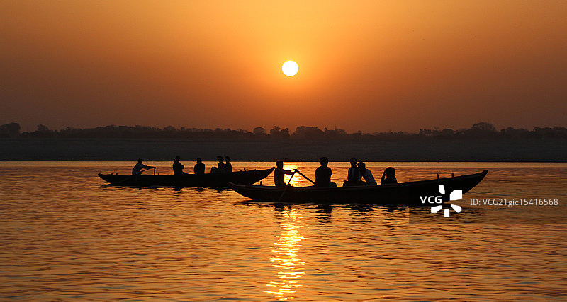 恒河上的日出图片素材