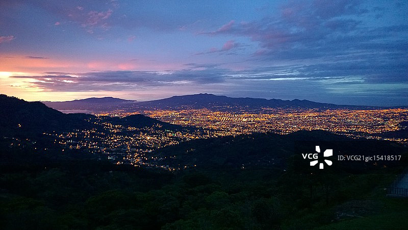 哥斯达黎加圣何塞夜景图片素材