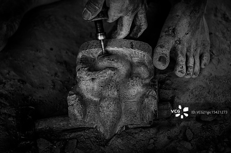 雕刻象头神图片素材